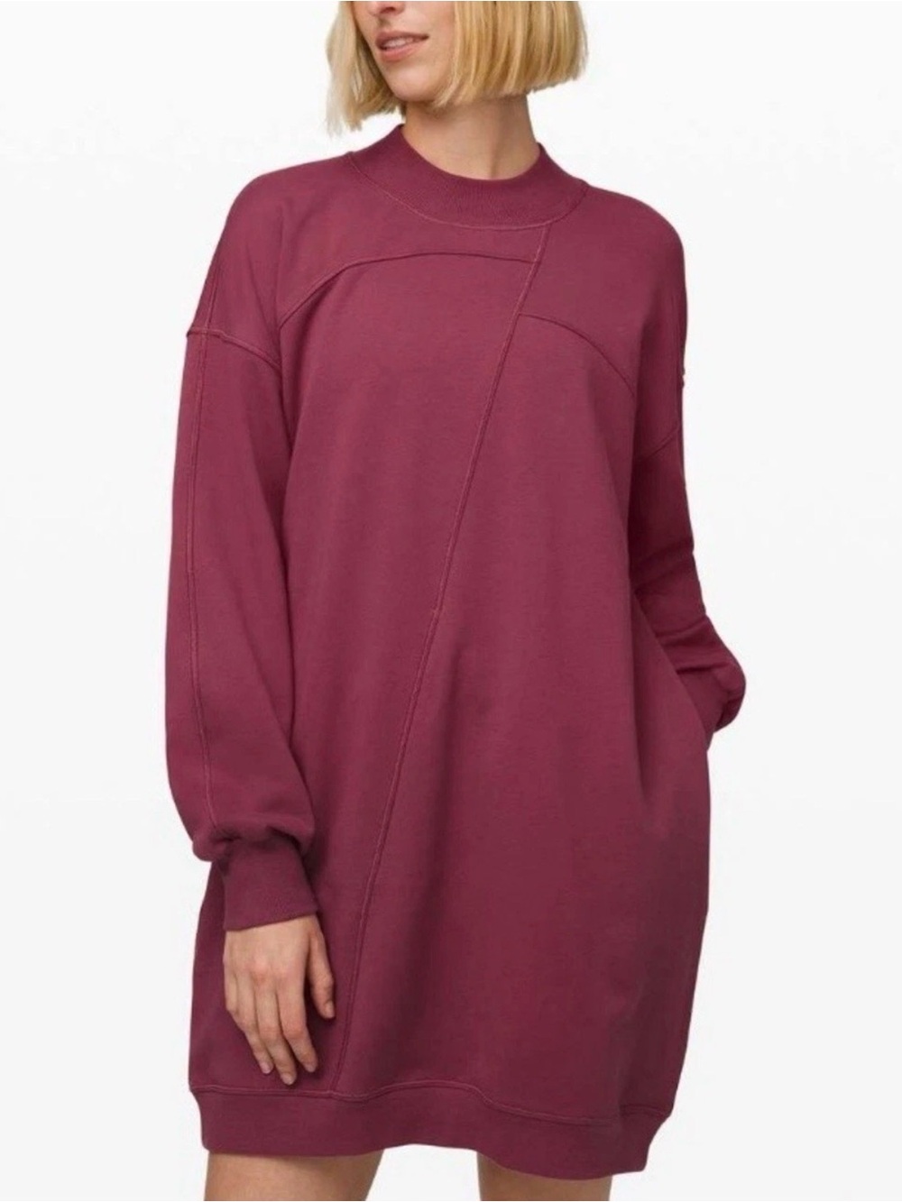 lululemon sweatshirt oversized size XS Broken pink quiet luxury preppy trendy ba